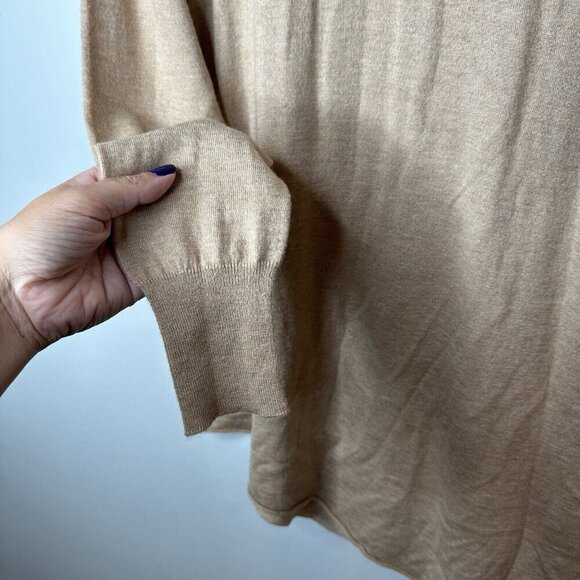 Joie TurtleNeck Sweater‎ Womens M Brown Cashmere Wool Blend Luxury Neutral Soft - Picture 4 of 12